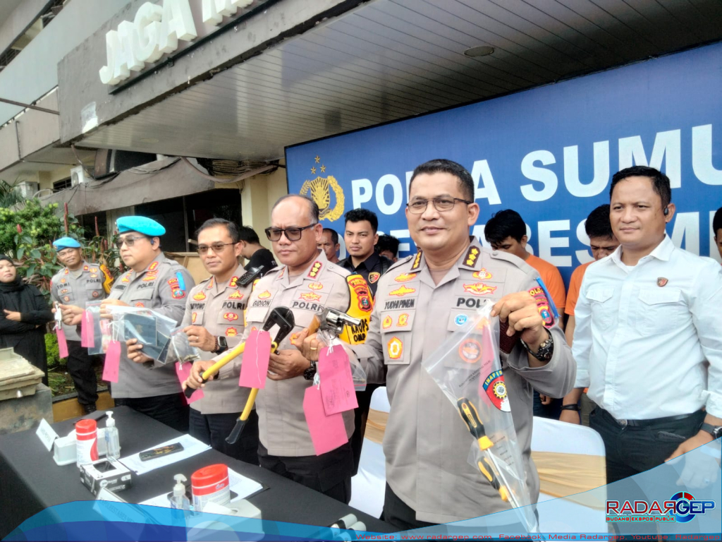 Polda Sumut dan Polrestabes Medan Bongkar Sindikat Pencurian Bongkar Rumah Antar Provinsi